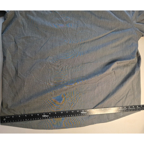 Wrangler Shirt Men's 2XL Gray Long Roll Tab Sleeves Collar Button Down - Picture 12 of 16